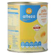Alteza Pineapple Rings in Juice 850mls