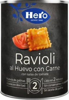 Hero Ravioli al Huevo con Carne 420g
