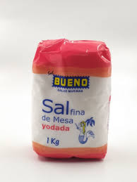 Table Salt / Bueno Sales Marinas Sal fina de mesa yodada 1kg
